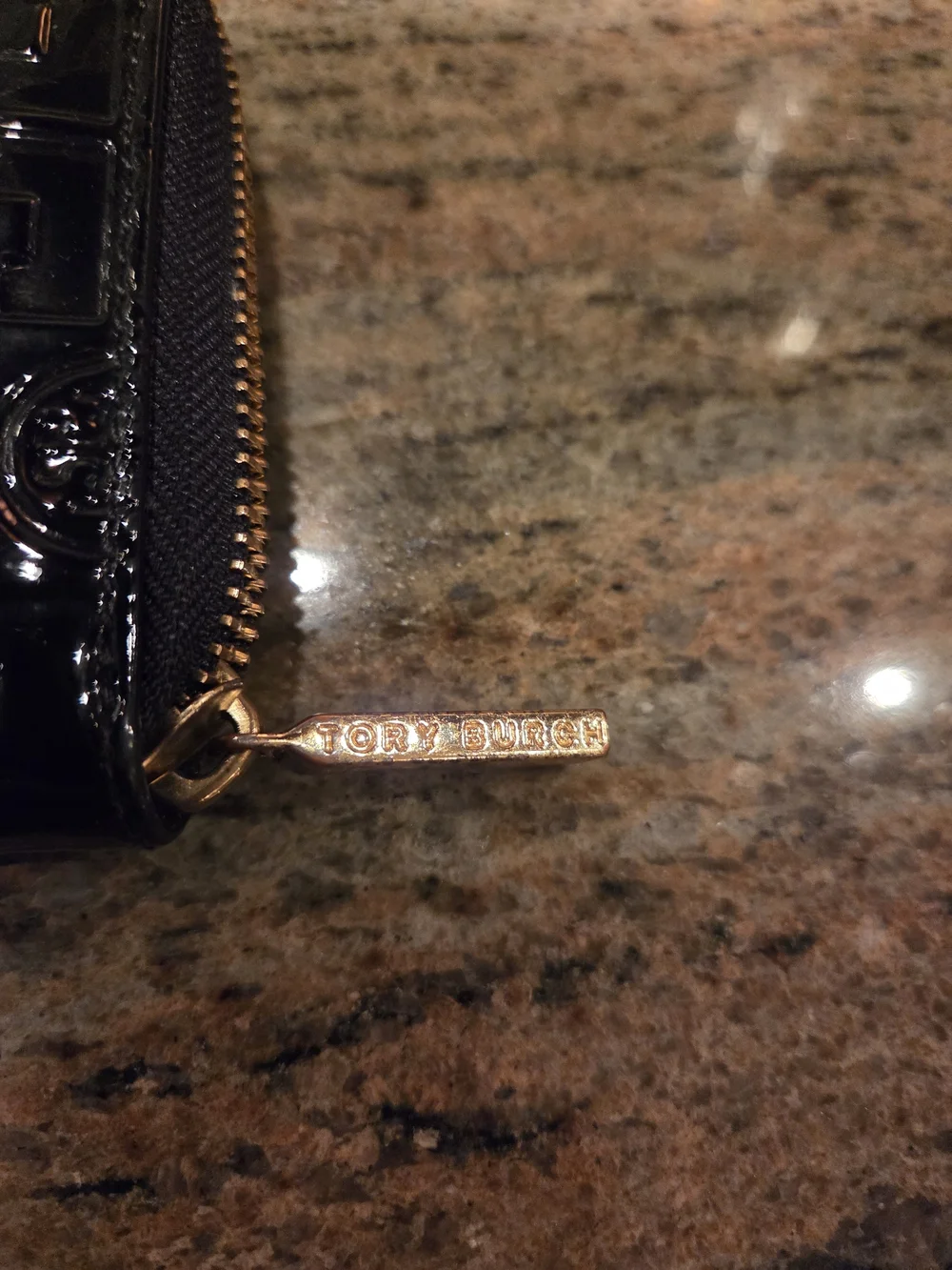 Tory Burch Black Nylon Crossbody Bag with Patent Wallet